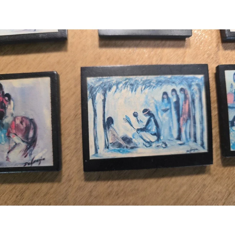 Vintage DeGrazia Southwest Native American FolkArt Magnets Set Of 6